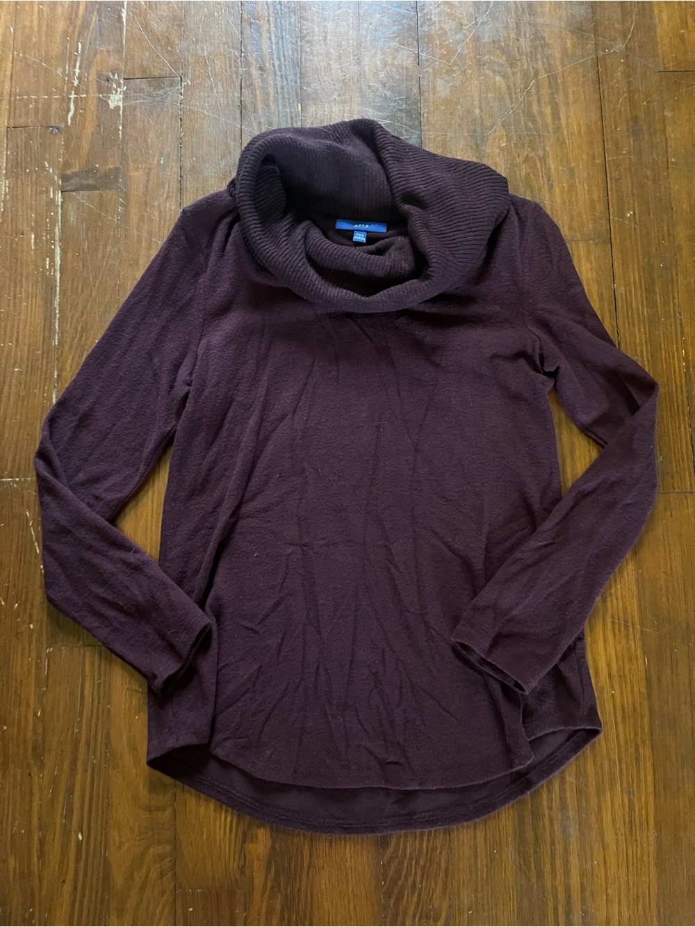 Apt. 9 Women's Deep Plum Cowl Neck Sweater